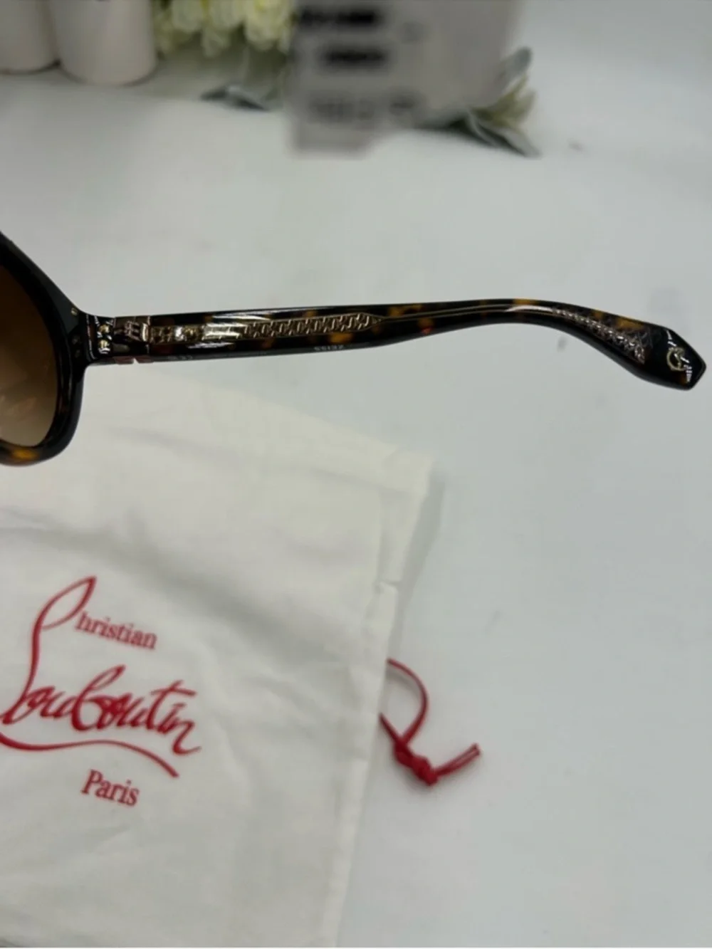 Women’s Christian Louboutin ANOUCK LB0024 acetate sunglasses made in Italy